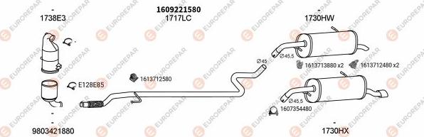 EUROREPAR EXH102035 - Sistem de esapament aaoparts.ro