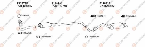 EUROREPAR EXH102351 - Sistem de esapament aaoparts.ro