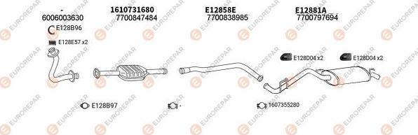 EUROREPAR EXH102353 - Sistem de esapament aaoparts.ro