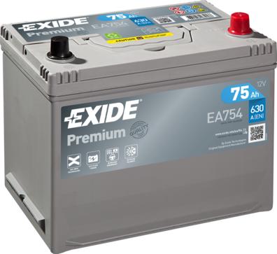 Exide EA754 - Baterie de pornire aaoparts.ro