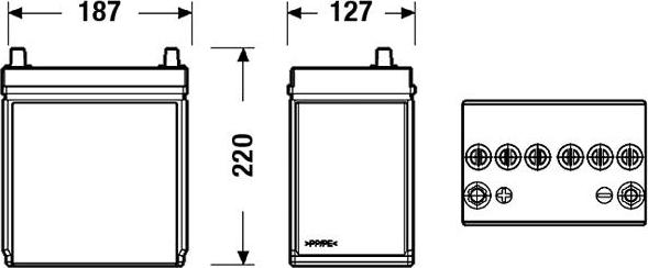 Exide EB357 - Baterie de pornire aaoparts.ro