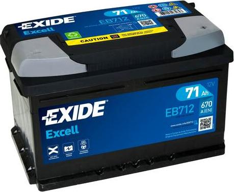 Exide EB712 - Baterie de pornire aaoparts.ro