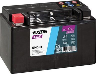 Exide EK091 - Baterie de pornire aaoparts.ro