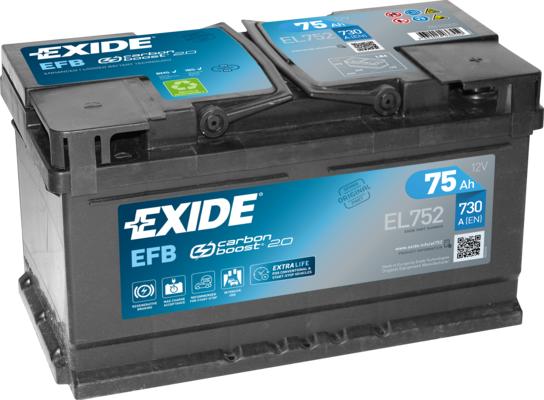 Exide EL752 - Baterie de pornire aaoparts.ro