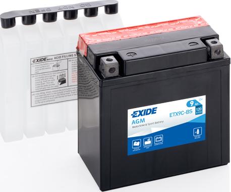 Exide ETX9C-BS - Baterie de pornire aaoparts.ro