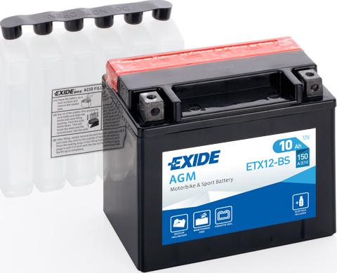 Exide ETX12-BS - Baterie de pornire aaoparts.ro
