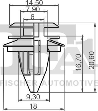 FA1 10-40016.10 - Clips, acoperire decorativa si protectie aaoparts.ro