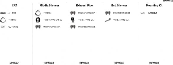 FA1 WN000160 - Sistem de esapament aaoparts.ro