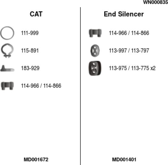FA1 WN000835 - Sistem de esapament aaoparts.ro