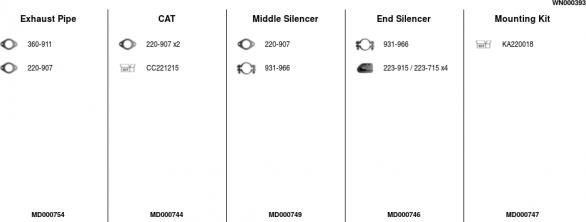 FA1 WN000393 - Sistem de esapament aaoparts.ro
