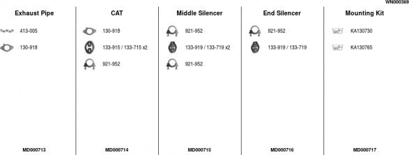 FA1 WN000369 - Sistem de esapament aaoparts.ro