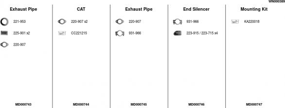 FA1 WN000389 - Sistem de esapament aaoparts.ro