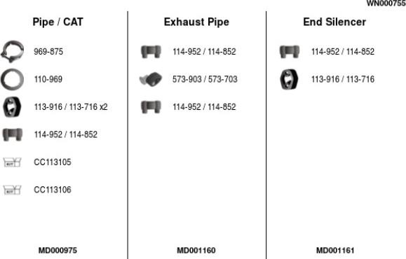 FA1 WN000755 - Sistem de esapament aaoparts.ro