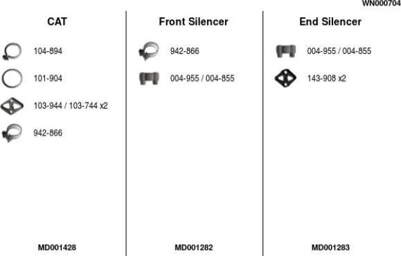 FA1 WN000704 - Sistem de esapament aaoparts.ro