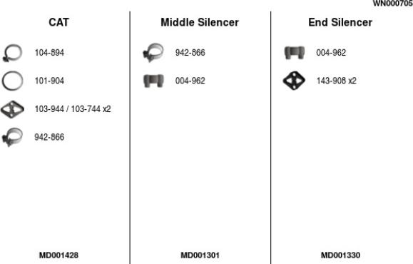 FA1 WN000705 - Sistem de esapament aaoparts.ro