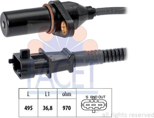 FACET 9.0563 - Senzor impulsuri, arbore cotit aaoparts.ro