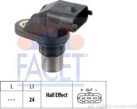 FACET 9.0344 - Senzor,pozitie ax cu came aaoparts.ro