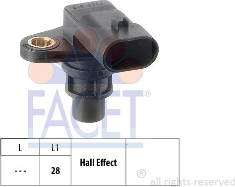 FACET 9.0388 - Senzor,pozitie ax cu came aaoparts.ro