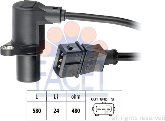 FACET 9.0297 - Senzor impulsuri, arbore cotit aaoparts.ro