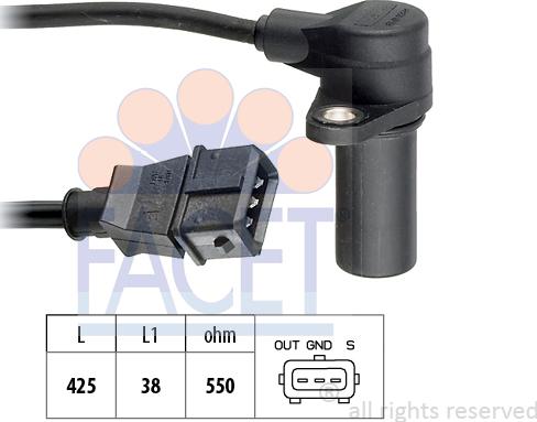 FACET 9.0271 - Senzor impulsuri, arbore cotit aaoparts.ro