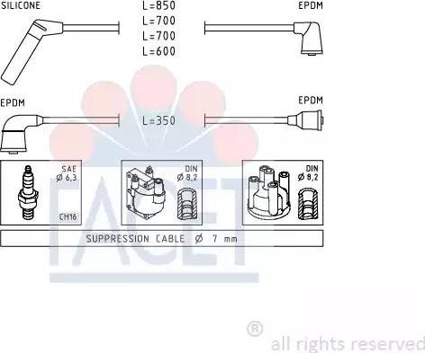 FACET 4.9407 - Set cablaj aprinder aaoparts.ro