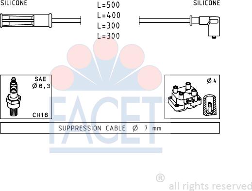 FACET 4.7244 - Set cablaj aprinder aaoparts.ro