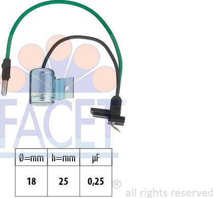 FACET 0.0627 - Condensator, aprindere aaoparts.ro