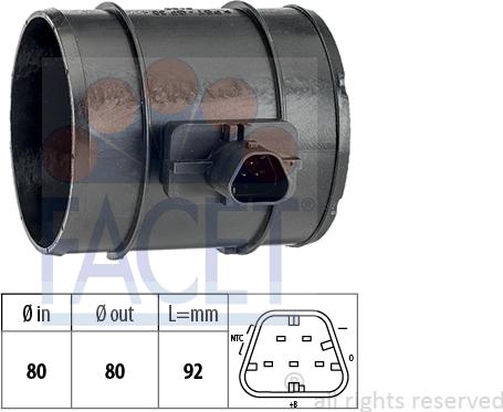 FACET 10.1438 - Senzor debit aer aaoparts.ro