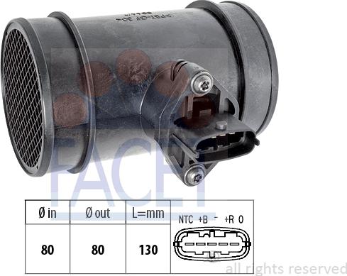 FACET 10.1034 - Senzor debit aer aaoparts.ro