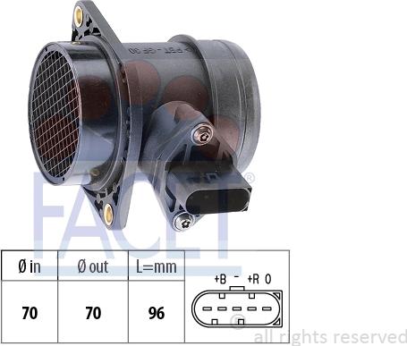 FACET 10.1284 - Senzor debit aer aaoparts.ro