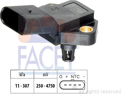 FACET 10.3075 - Senzor presiune aer aaoparts.ro