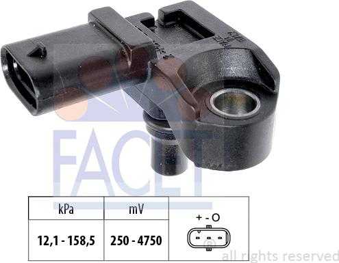 FACET 10.3393 - Senzor presiune aer aaoparts.ro