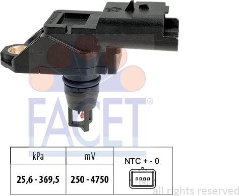 FACET 10.3328 - Senzor presiune aer aaoparts.ro