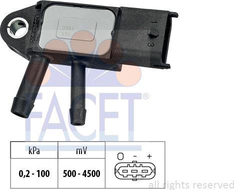 FACET 10.3291 - Senzor presiune aer aaoparts.ro