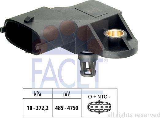 FACET 10.3236 - Senzor,presiune supraalimentare aaoparts.ro