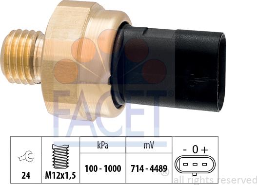 FACET 25.0001 - Senzor,presiune ulei aaoparts.ro
