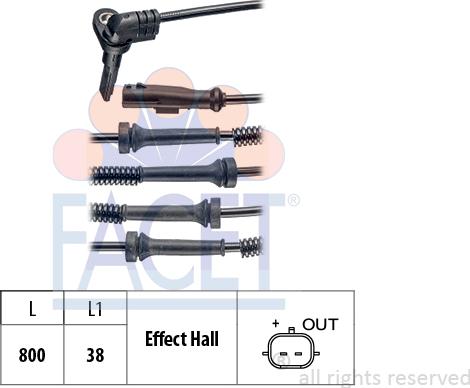 FACET 21.0219 - Senzor,turatie roata aaoparts.ro