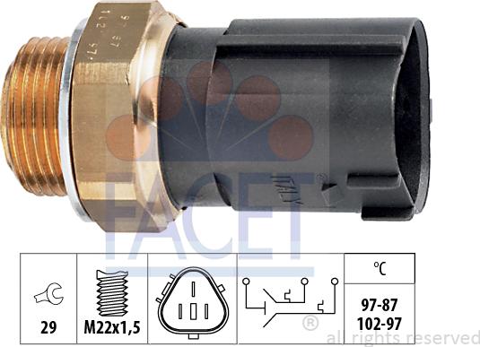 FACET 7.5690 - Comutator temperatura, ventilator radiator aaoparts.ro