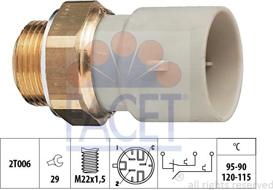 FACET 7.5655 - Comutator temperatura, ventilator radiator aaoparts.ro