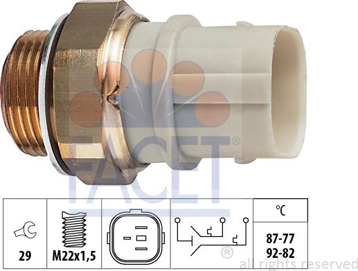 FACET 7.5651 - Comutator temperatura, ventilator radiator aaoparts.ro