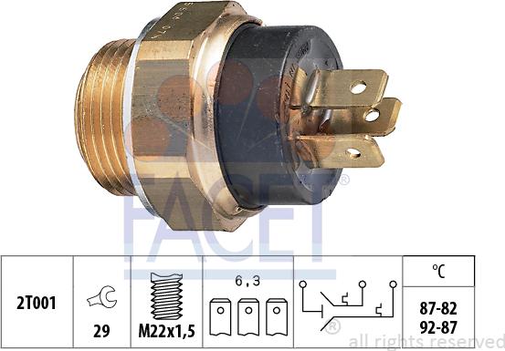 FACET 7.5606 - Comutator temperatura, ventilator radiator aaoparts.ro