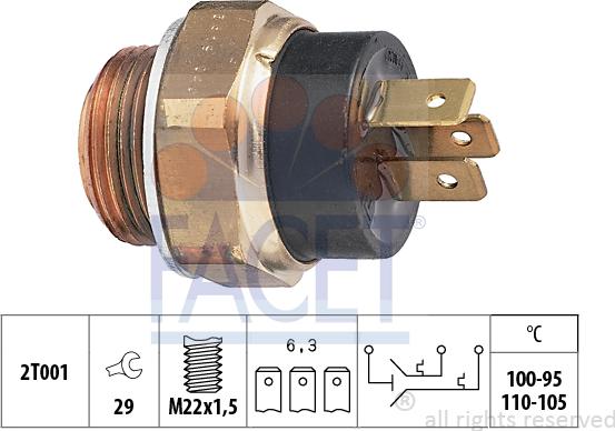FACET 7.5619 - Comutator temperatura, ventilator radiator aaoparts.ro