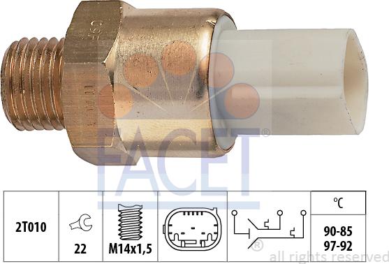 FACET 7.5684 - Comutator temperatura, ventilator radiator aaoparts.ro