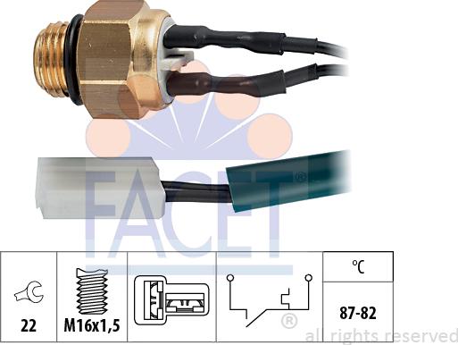 FACET 7.5199 - Comutator temperatura, ventilator radiator aaoparts.ro