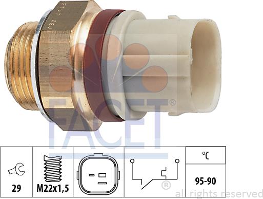 FACET 7.5197 - Comutator temperatura, ventilator radiator aaoparts.ro