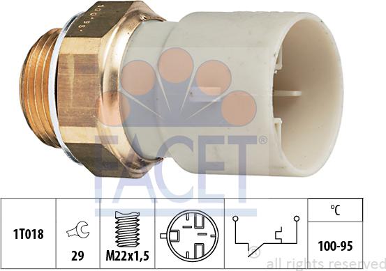 FACET 7.5147 - Comutator temperatura, ventilator radiator aaoparts.ro