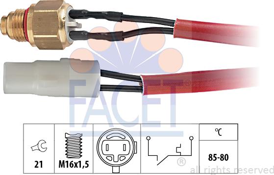 FACET 7.5150 - Comutator temperatura, ventilator radiator aaoparts.ro