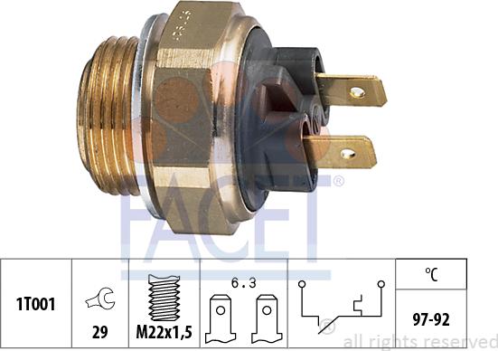 FACET 7.5111 - Comutator temperatura, ventilator radiator aaoparts.ro