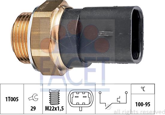 FACET 7.5117 - Comutator temperatura, ventilator radiator aaoparts.ro