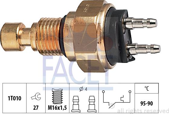 FACET 7.5139 - Comutator temperatura, ventilator radiator aaoparts.ro